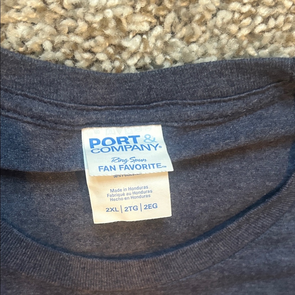 Port and Company Navy Blue Baseball Graphic Tee - Picture 2 of 4